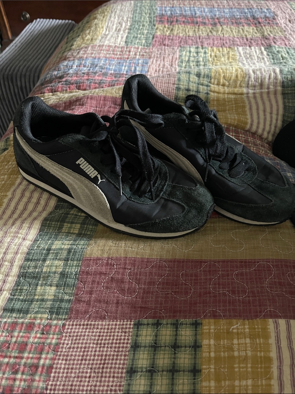 Puma Men’s Black Sneakers with White Formstripe